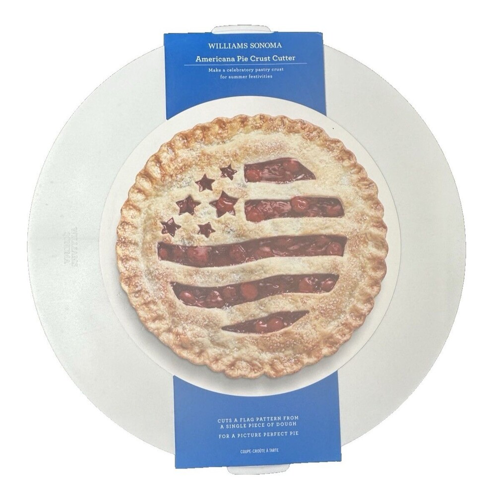 Williams Sonoma Americana Pie Crust Cutter Flag NEW in pkg Cuts Flag in Dough